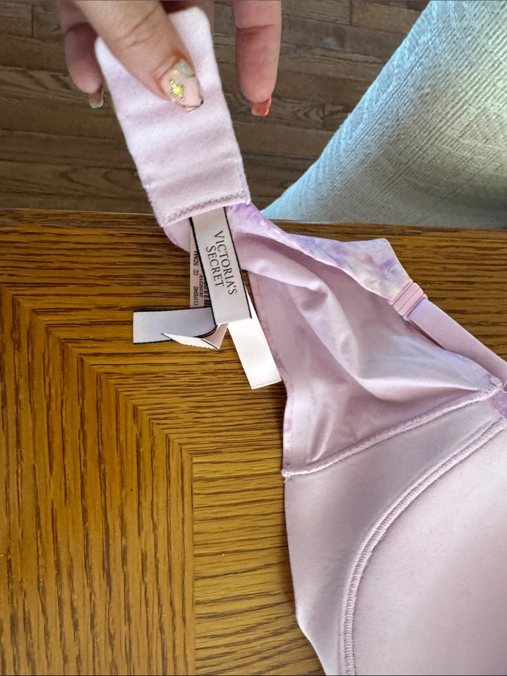 Victoria's Secret Pastel Lavender Tie-Dye Push-Up Bra